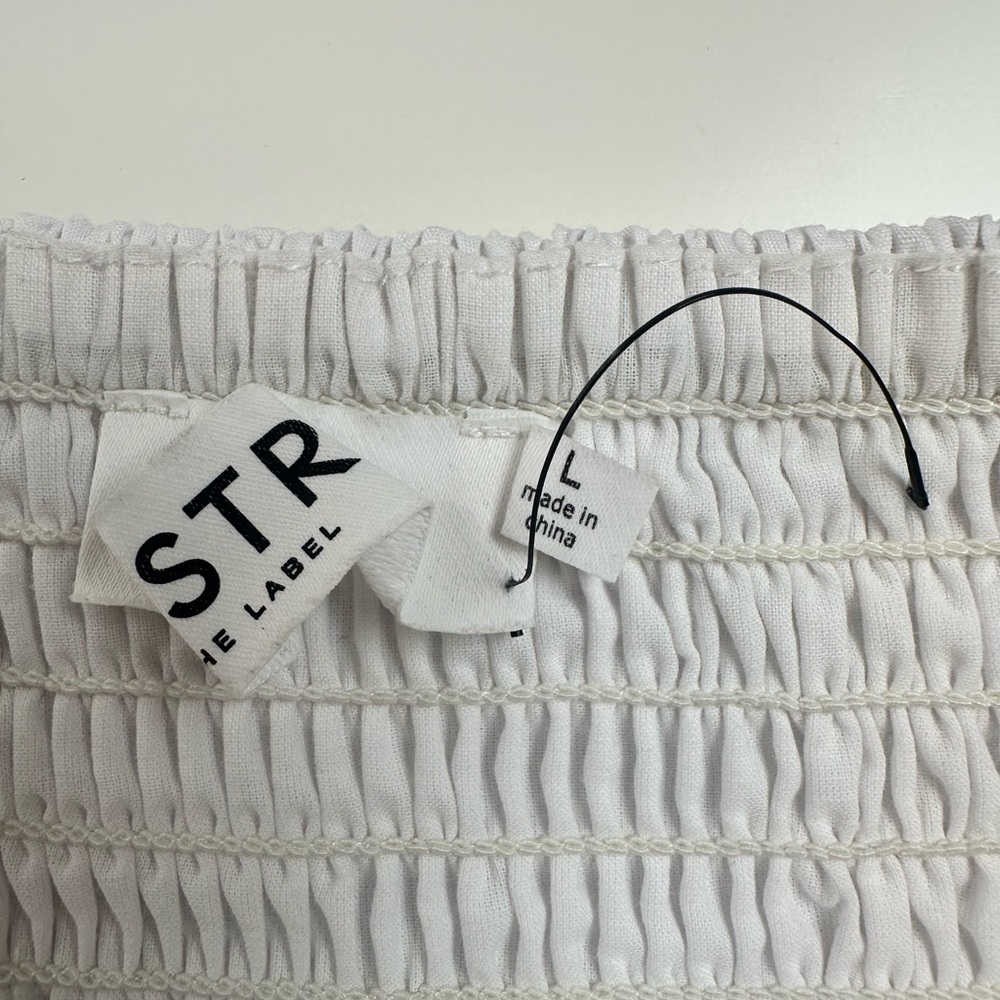 Astr White Cotton Smocked Maxi Dress - Picture 4 of 5